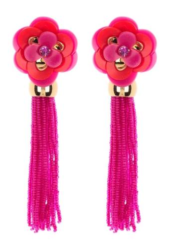 Bijuterii femei kate spade new york floral tassel earrings pink multi