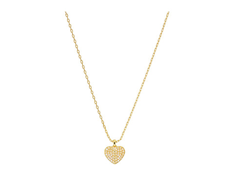 Bijuterii femei kate spade new york heart to heart pave mini pendant necklace cleargold