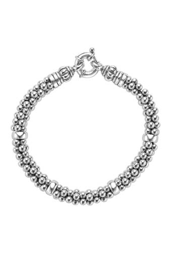 Bijuterii femei lagos sterling silver caviar rope bracelet silver