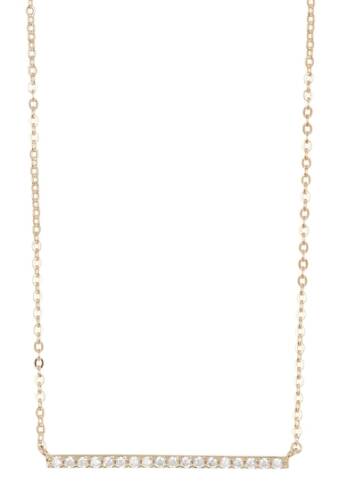 Bijuterii femei nordstrom rack pave cz delicate bar necklace clear- gold