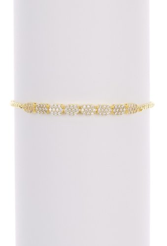 Bijuterii femei nordstrom rack pave cz rectangle bracelet clear- gold