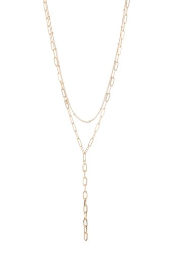 Bijuterii femei panacea link chain layered y-necklace gold