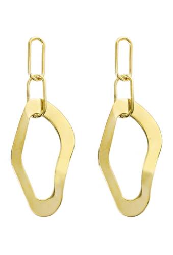 Bijuterii femei panacea organic link dangle earrings gold