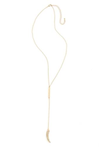 Bijuterii femei panacea pave crys horn y-necklace gold