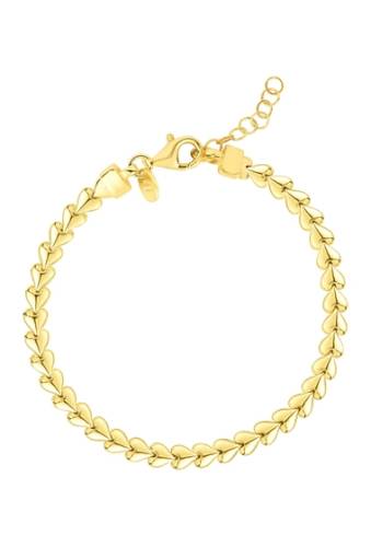 Bijuterii femei sphera milano 14k yellow gold plated sterling silver heart detailed bracelet yellow gold
