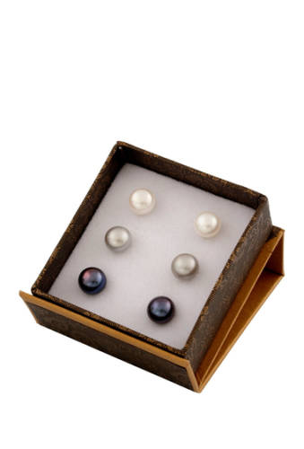 Bijuterii femei splendid pearls sterling silver 7mm cultured freshwater pearl stud set dyed multicolor