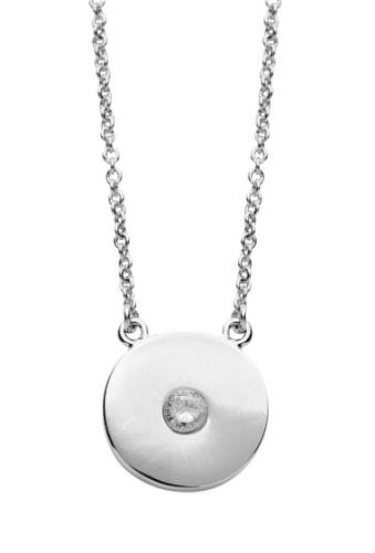 Bijuterii femei sterling forever birthstone cz disc pendant necklace - april silver