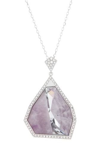 Bijuterii femei swarovski allure collection crystal gemstone pendant necklace pink