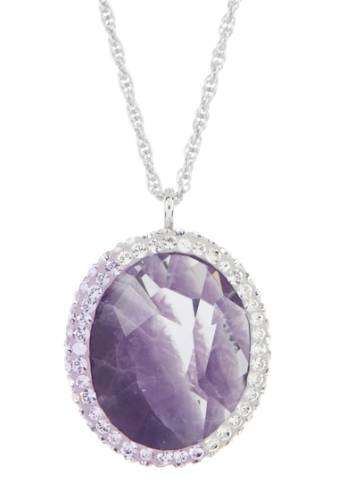 Bijuterii femei swarovski allure collection crystal gemstone pendant necklace purple