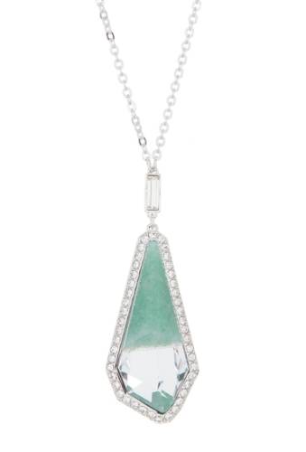 Bijuterii femei swarovski allure collection organic cut crystal gemstone pendant necklace green