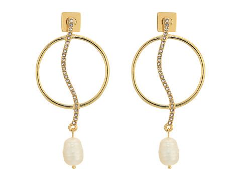 Bijuterii femei vince camuto organic pearl drops earrings goldcrystalivory pearl