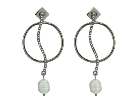 Bijuterii femei vince camuto organic pearl drops earrings hematitecrystallight gray pearl