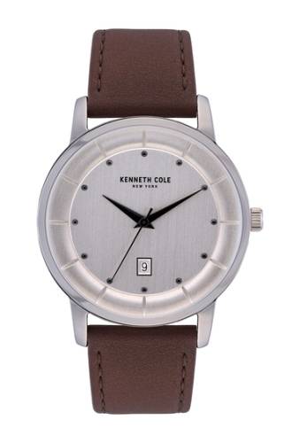 Ceasuri barbati kenneth cole new york mens classic faux leather strap watch 43mm no color
