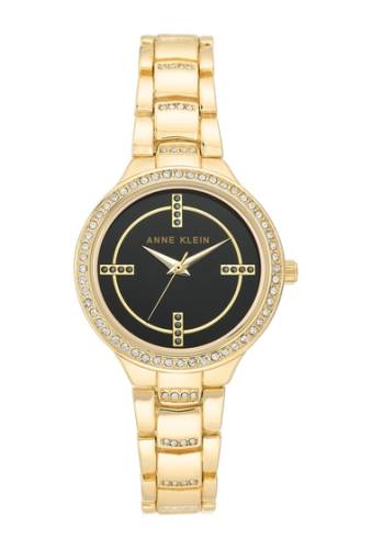 Ceasuri femei ak anne klein womens gold-tone crystal bracelet watch 325mm no color