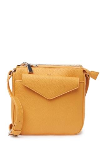 Genti femei co-lab pebble top zip crossbody bag marigold