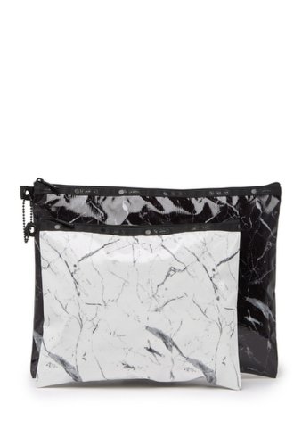 Genti femei lesportsac taylor duet zip pouch - pack of 2 black marble
