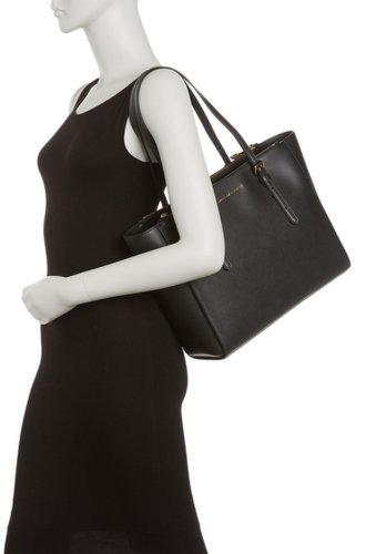 Genti femei marc jacobs commuter leather tote bag black