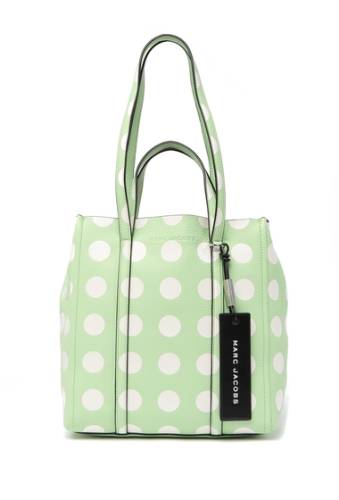 Genti femei marc jacobs the dot tag leather tote mint multi