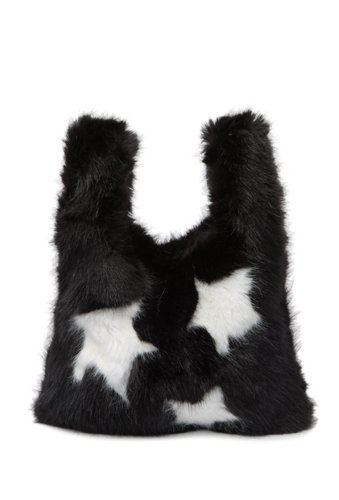 Genti femei rebecca minkoff star faux fur shopper black