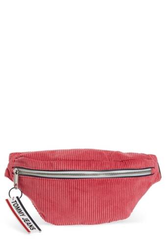 Genti femei tommy jeans corduroy logo belt bag claret red