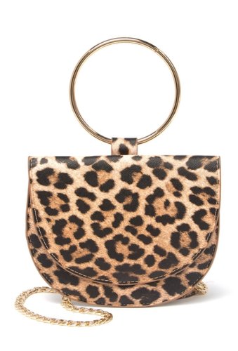 Genti femei trouve reese faux leather ring crossbody bag leopard