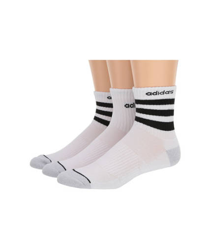 Imbracaminte barbati adidas 3-stripe high quarter socks 3-pack whitewhiteclear onix marlblack