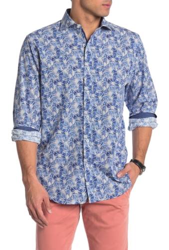 Imbracaminte barbati bugatchi classic fit long sleeve button-down shirt navy