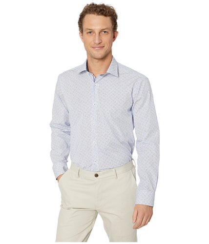Imbracaminte barbati bugatchi long sleeve shaped fit button-up shirt classic blue