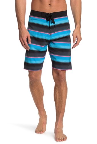 Imbracaminte barbati burnside stripe print stretch board shorts turquoise