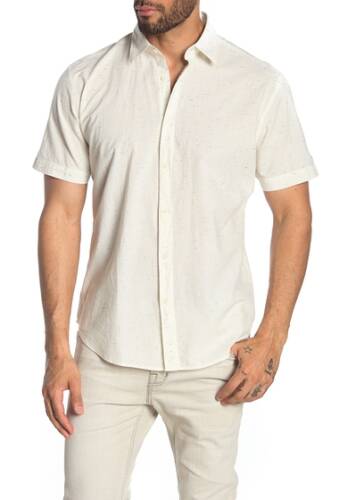 Imbracaminte barbati coastaoro coloras multi slub short sleeve regular fit shirt white