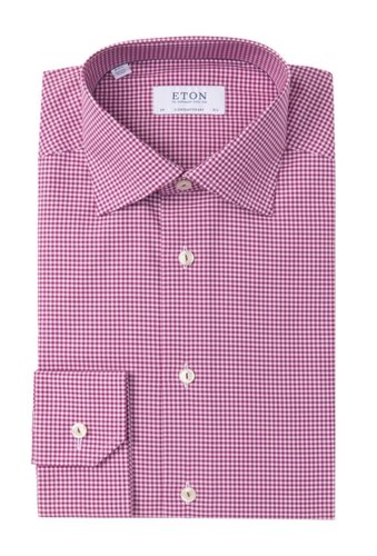 Imbracaminte barbati eton contemporary fit gingham dress shirt purple