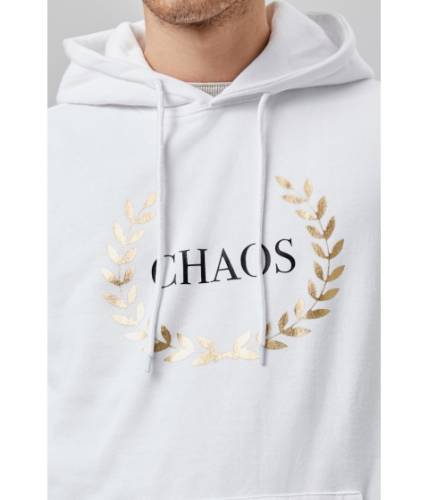 Imbracaminte barbati forever21 chaos graphic hoodie whitegold