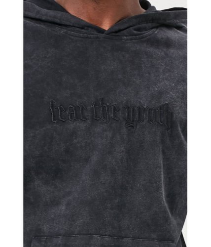 Imbracaminte barbati forever21 fear the youth graphic hooded top black