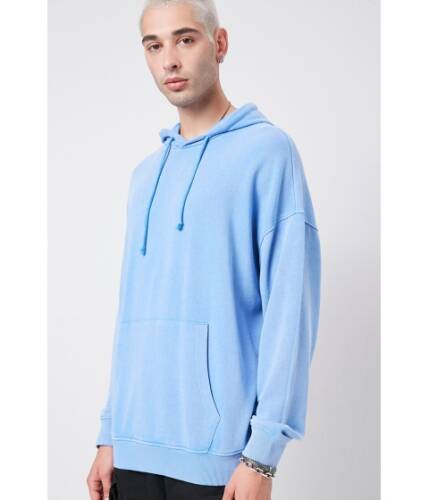 Imbracaminte barbati forever21 kangaroo pocket hoodie blue