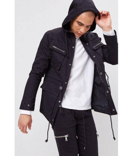 Imbracaminte barbati forever21 twill zippered drawstring jacket blackblack
