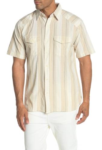 Imbracaminte barbati frye short sleeve addison dobby regular fit shirt natural