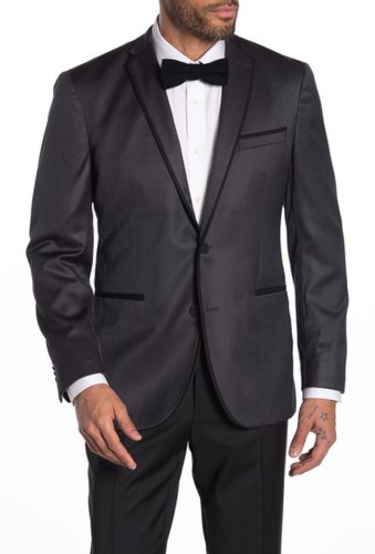 Imbracaminte barbati kenneth cole reaction silver black dotted evening jacket 010silver