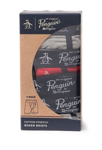 Imbracaminte barbati original penguin cotton stretch boxer briefs - pack of 4 gyhredscphst