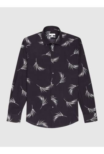 Imbracaminte barbati reiss lulu feather print shirt navy