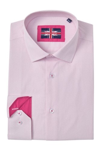 Imbracaminte barbati soul of london solid modern fit dress shirt pink