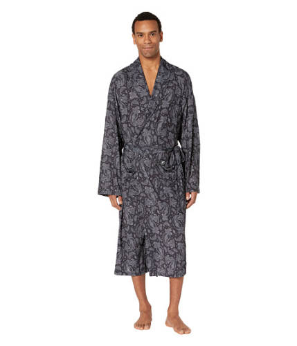 Imbracaminte barbati stacy adams shawl robe black paisley