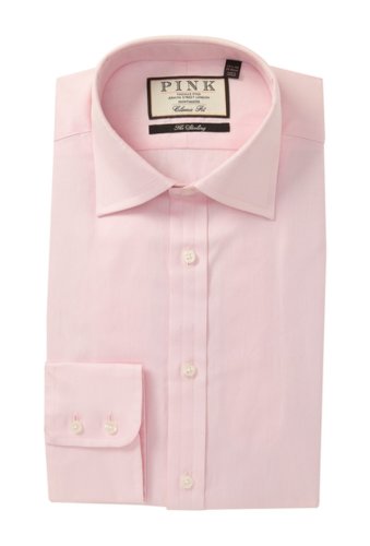Imbracaminte barbati thomas pink classic fit arthur twill dress shirt pink
