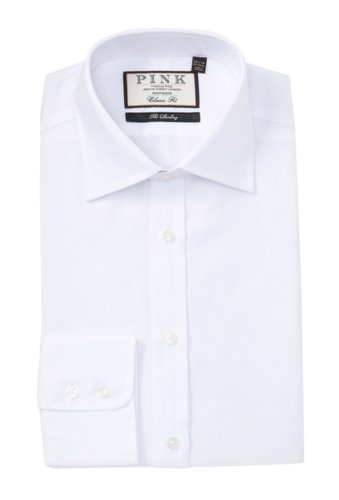 Imbracaminte barbati thomas pink winston royal oxford classic fit dress shirt white