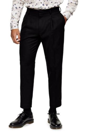 Imbracaminte barbati topman warm handle smart tapered trousers black