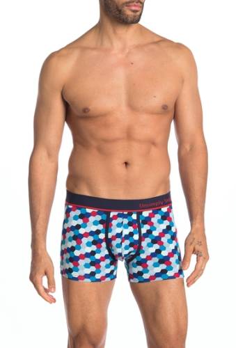 Imbracaminte barbati unsimply stitched colored honeycomb print boxer briefs white blue red