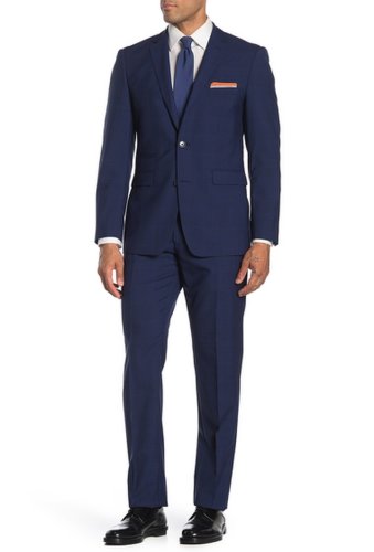 Imbracaminte barbati vince camuto navy plaid slim fit 2-piece suit navy plaid