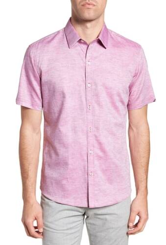 Imbracaminte barbati zachary prell wilcox short sleeve slim fit shirt pink