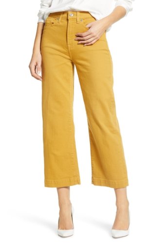 Imbracaminte femei 7 for all mankind alexa cropped wide leg jeans amber