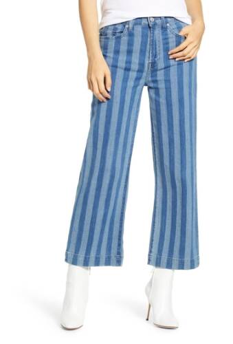 Imbracaminte femei 7 for all mankind alexa stripe cropped wide leg jeans stripeden