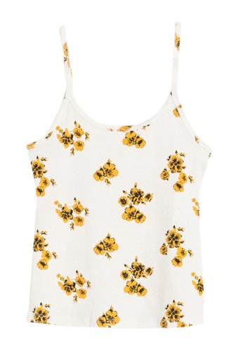 Imbracaminte femei abound printed ribbed knit camisole ivory soft floral